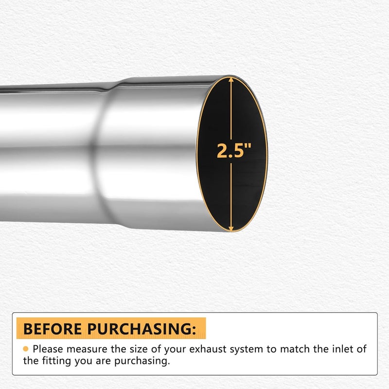 LCGP 2.5"OD U Bend Exhaust Pipe Made of High Quality Stainless Steel DIY Exhaust Pipe - Image 4